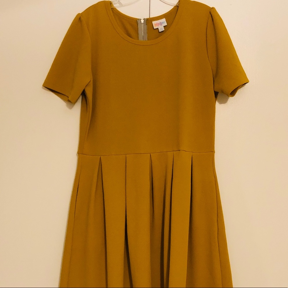 Mustard LuLaRoe Amelia Dress
